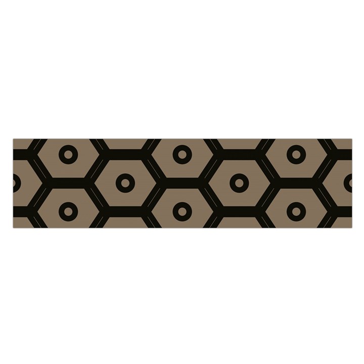 Black Bee Hive Texture Satin Scarf (Oblong)