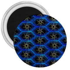 Blue Bee Hive 3  Magnets by Amaryn4rt