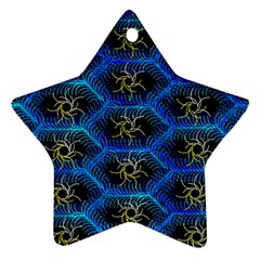 Blue Bee Hive Ornament (star)