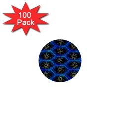 Blue Bee Hive 1  Mini Buttons (100 Pack) 