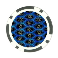 Blue Bee Hive Poker Chip Card Guard