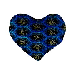 Blue Bee Hive Standard 16  Premium Heart Shape Cushions