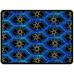 Blue Bee Hive Double Sided Fleece Blanket (large)  by Amaryn4rt