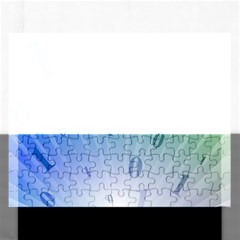 Blue Binary Background Binary World Binary Flow Hand Rectangular Jigsaw Puzzl