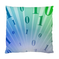 Blue Binary Background Binary World Binary Flow Hand Standard Cushion Case (one Side) by Amaryn4rt