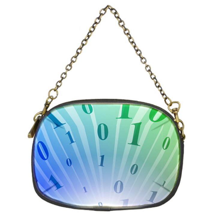 Blue Binary Background Binary World Binary Flow Hand Chain Purses (Two Sides) 