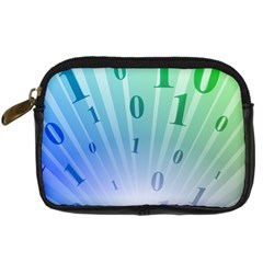 Blue Binary Background Binary World Binary Flow Hand Digital Camera Cases