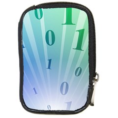 Blue Binary Background Binary World Binary Flow Hand Compact Camera Cases