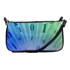 Blue Binary Background Binary World Binary Flow Hand Shoulder Clutch Bags