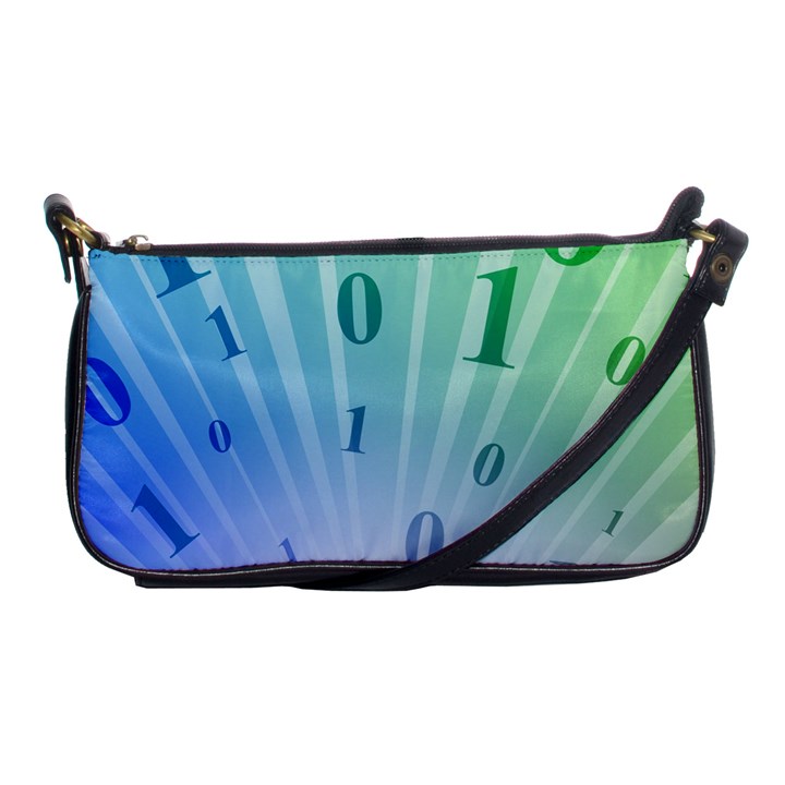 Blue Binary Background Binary World Binary Flow Hand Shoulder Clutch Bags