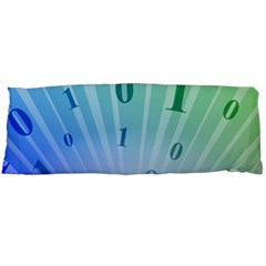 Blue Binary Background Binary World Binary Flow Hand Body Pillow Case (dakimakura) by Amaryn4rt