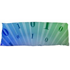 Blue Binary Background Binary World Binary Flow Hand Body Pillow Case Dakimakura (two Sides)