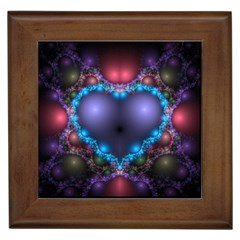 Blue Heart Framed Tiles by Amaryn4rt