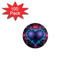 Blue Heart 1  Mini Magnets (100 Pack) 