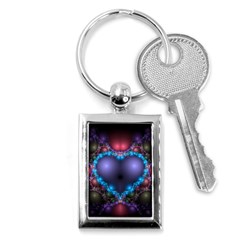 Blue Heart Key Chains (rectangle) 