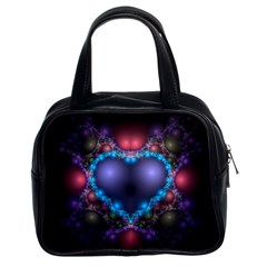 Blue Heart Classic Handbags (2 Sides)