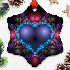 Blue Heart Ornament (snowflake)