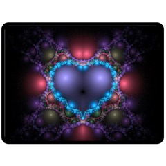 Blue Heart Double Sided Fleece Blanket (large) 