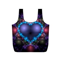 Blue Heart Full Print Recycle Bags (s) 