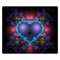 Blue Heart Double Sided Flano Blanket (small) 