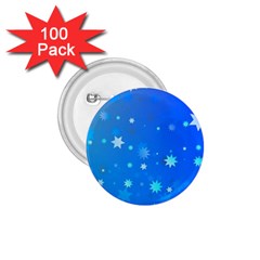 Blue Hot Pattern Blue Star Background 1 75  Buttons (100 Pack) 