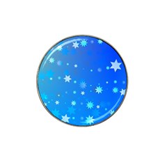 Blue Hot Pattern Blue Star Background Hat Clip Ball Marker (10 Pack)