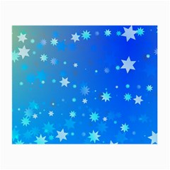 Blue Hot Pattern Blue Star Background Small Glasses Cloth