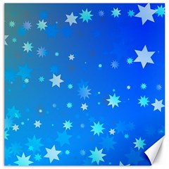 Blue Hot Pattern Blue Star Background Canvas 16  X 16  