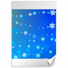 Blue Hot Pattern Blue Star Background Canvas 20  X 30  