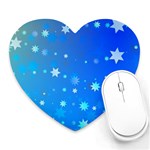 Blue Hot Pattern Blue Star Background Heart Mousepads Front