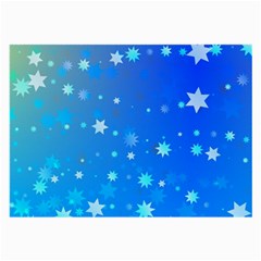 Blue Hot Pattern Blue Star Background Large Glasses Cloth