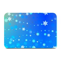 Blue Hot Pattern Blue Star Background Plate Mats by Amaryn4rt