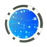 Blue Hot Pattern Blue Star Background Poker Chip Card Guard Front