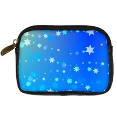 Blue Hot Pattern Blue Star Background Digital Camera Cases