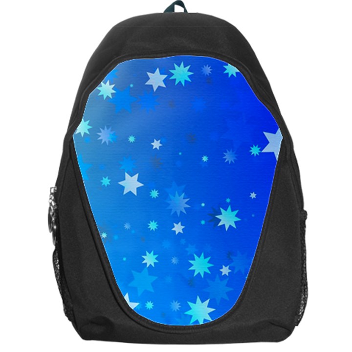 Blue Hot Pattern Blue Star Background Backpack Bag