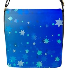 Blue Hot Pattern Blue Star Background Flap Messenger Bag (s)