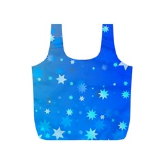 Blue Hot Pattern Blue Star Background Full Print Recycle Bags (s) 