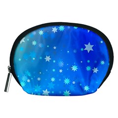 Blue Hot Pattern Blue Star Background Accessory Pouches (medium) 