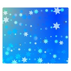 Blue Hot Pattern Blue Star Background Double Sided Flano Blanket (small) 