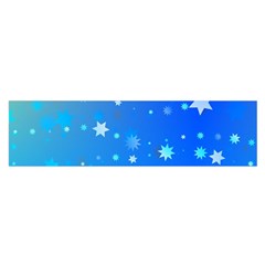 Blue Hot Pattern Blue Star Background Satin Scarf (oblong) by Amaryn4rt