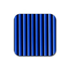 Blue Lines Background Rubber Coaster (square) 