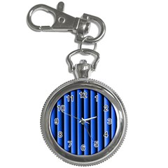 Blue Lines Background Key Chain Watches