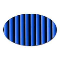 Blue Lines Background Oval Magnet