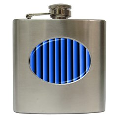 Blue Lines Background Hip Flask (6 Oz) by Amaryn4rt