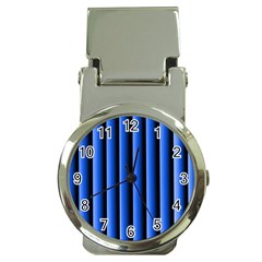 Blue Lines Background Money Clip Watches