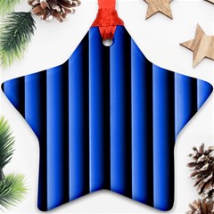 Blue Lines Background Star Ornament (two Sides) by Amaryn4rt