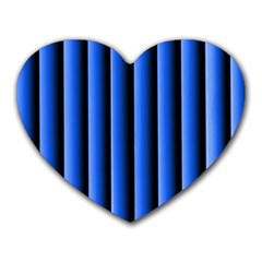 Blue Lines Background Heart Mousepads