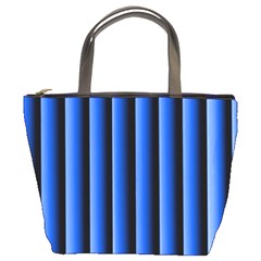 Blue Lines Background Bucket Bags