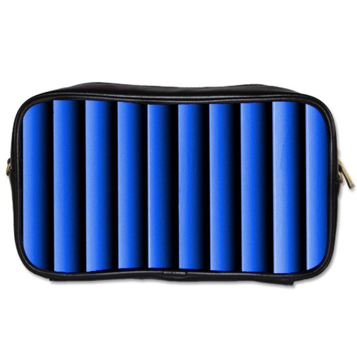 Blue Lines Background Toiletries Bags