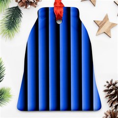 Blue Lines Background Ornament (bell)